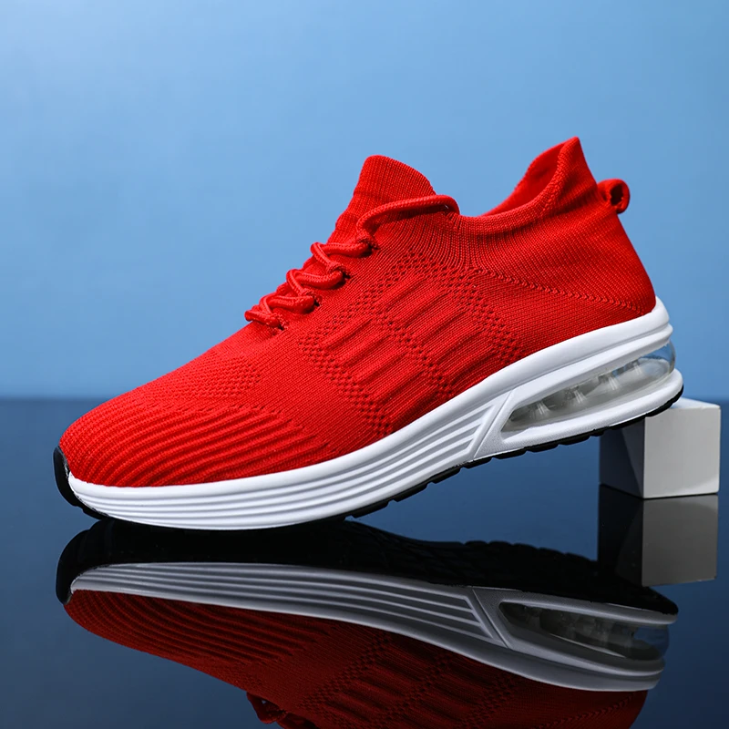 

Unisex Fashion Casual Sneakers White Mesh Breathable Soft Flats Running Shoes High Quality Designer Men's And Women's Footwear