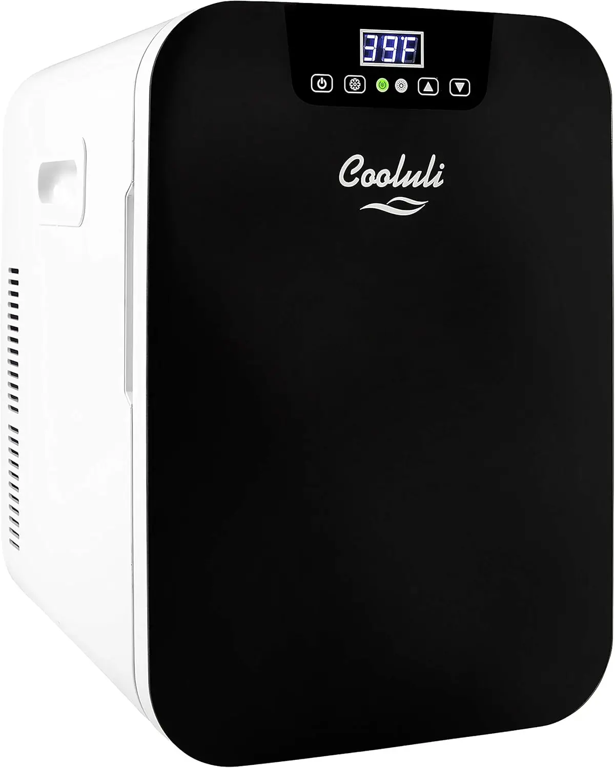 20L Mini Fridge with Adjustable Temperature Control in Sleek Black Design