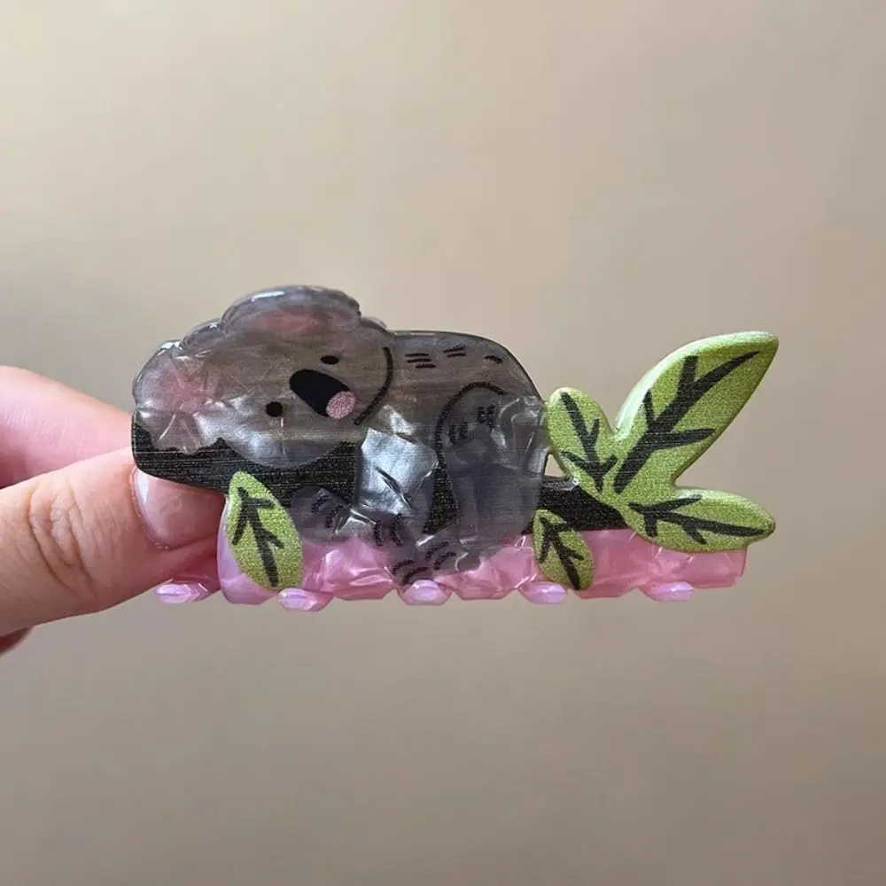Personalized Acrylic Koala Hair Claw Sea Creature Bear Animal Hair Clip Grab Clip Hair Accessories Big Shark Clip Female