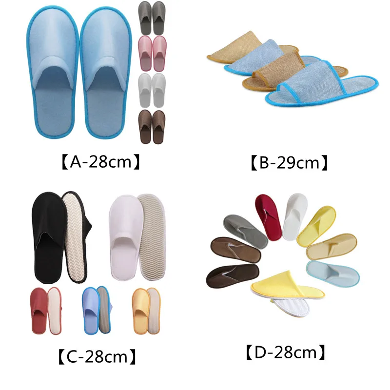 New Comfortable Breathable Slippers Hotel Disposable Supplies Summer Home Hospitality Linen Slippers Thick Bottom