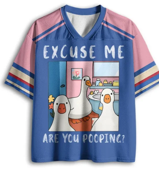Must-have Hilarious Big White Goose Emoji Pack for Adult and Children Bloggers, 3D Printed American Retro V-neck Short Sleeves