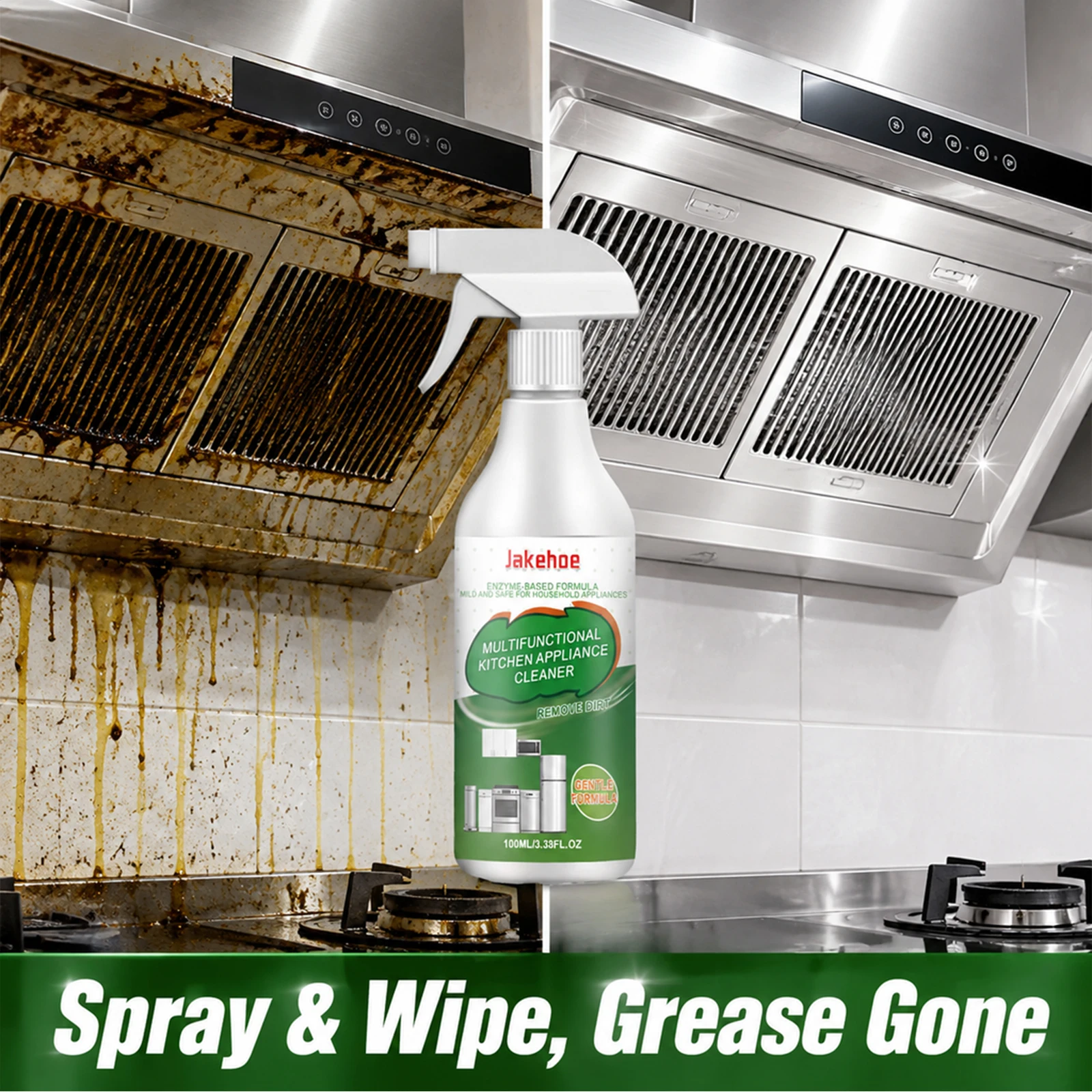 Dissolves stubborn oil reduces odors restores smoothness multifunctional spray for ovens and stoves