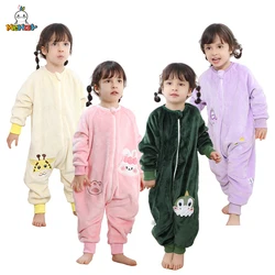 MICHLEY sevimli pazen çocuk bebek uyku tulumu çuval sleegirls kış sıcak pijama pijama kız erkek çocuklar için 1-6T