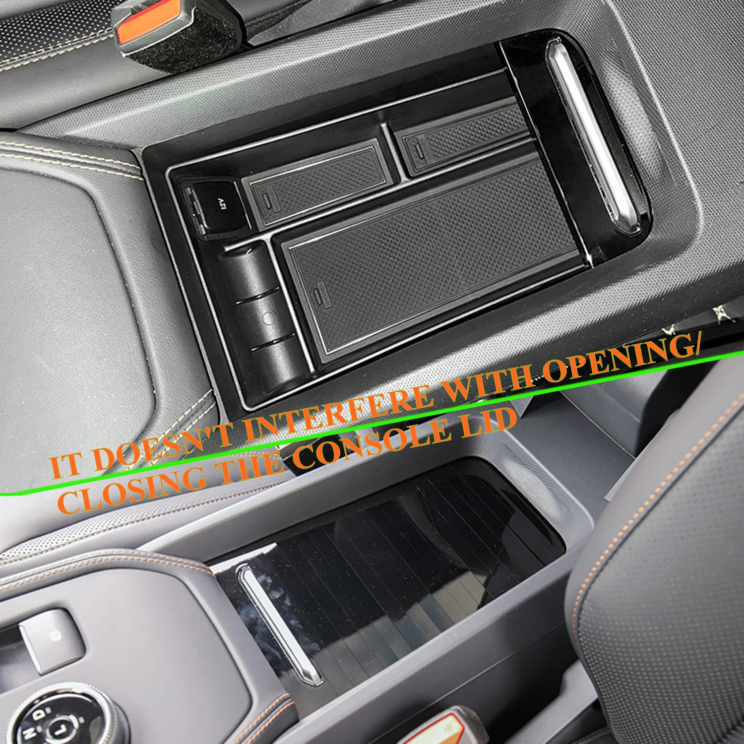 Car Center Console Armrest Storage Box Coin Organizer for Ford Mustang Mach-E 2021 2022 GT Sport 4-Doors Interior Accessories
