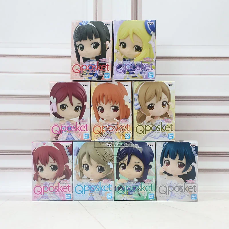 

Bandai Genuine Q Posket Lovelive Action Figure Takami Chika Kanan Matsuura Dia Kurosawa Ellie Hanayo Koizumi Lovely Model Toys