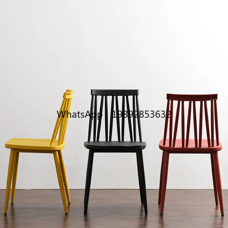 HYS chair modern simple lazy household plastic backrest stool casual desk chair dining