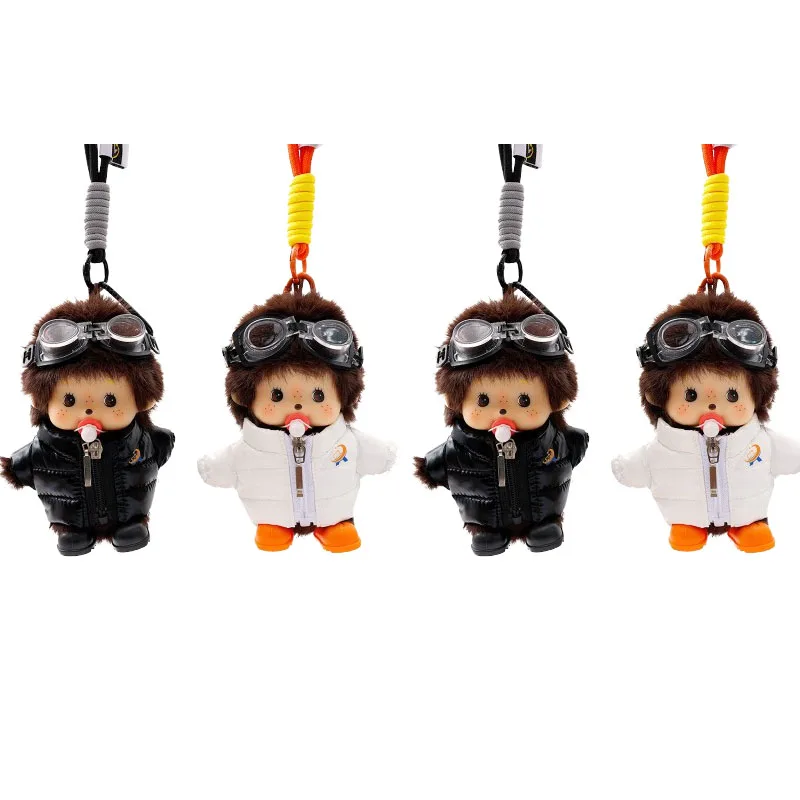 

New model ‌Monchhichi Plush Toy Keychain Funny Animal Hat Backpack Cartoon Character Pendant Car Pendant Christmas