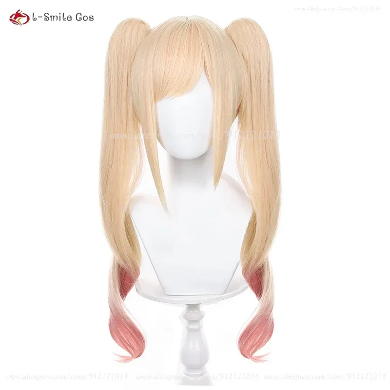 

Anime COS Maid Marin Kitagawa Cosplay Blonde Pink Ponytail Heat Resistant Synthetic Wig