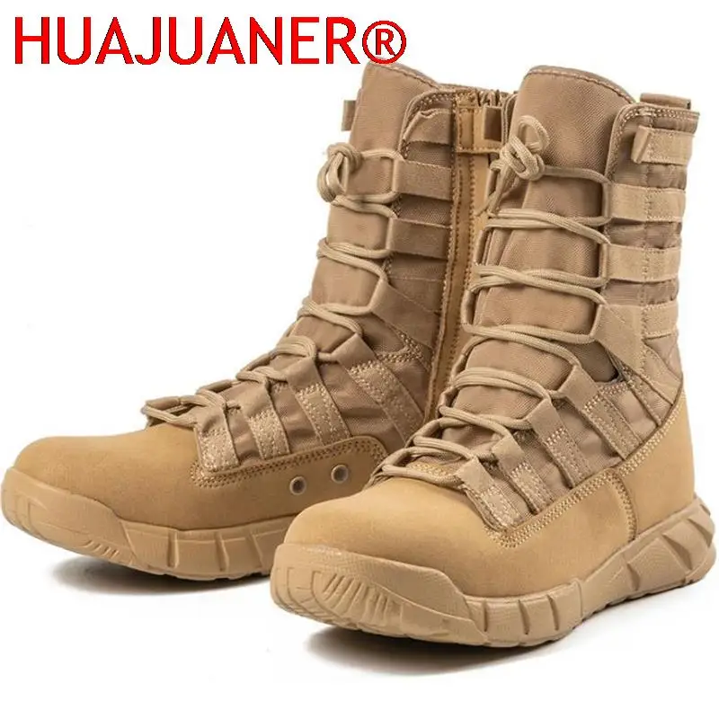 Tactical Combat Boots Men Outdoor Hiking Desert Army Boots Lightweight Breathable Male Ankle Boots Jungle Shoes