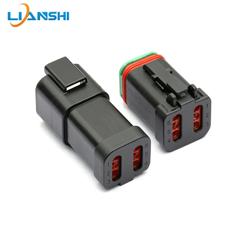 DT06-6S-CE05 DT04-6P-CE03 6 Pin Waterproof Connector Plug Socket Kit for Engineering Vehicle Agricultural Machinery Wiring