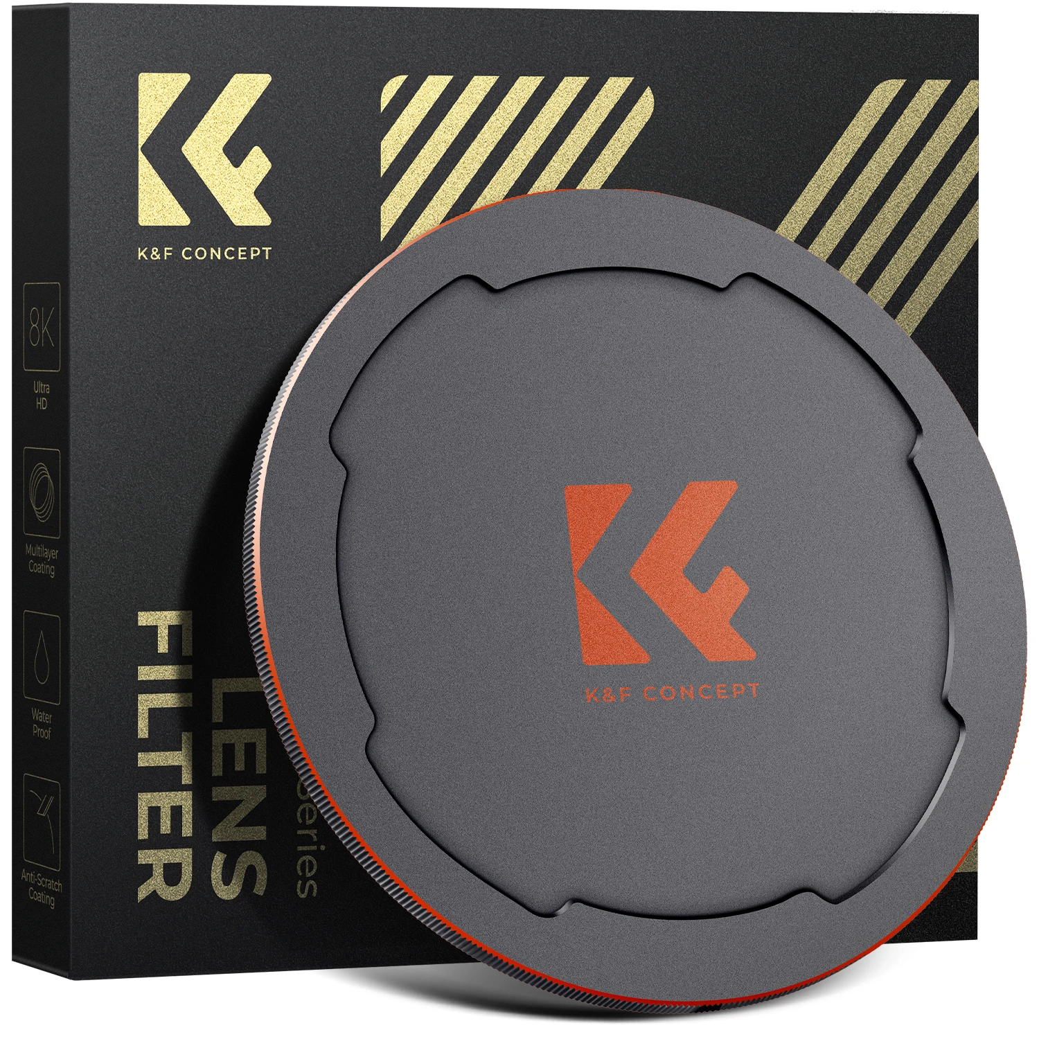 Tapa de Lente Magnética de Metal K&F Concept 2 en 1, Solo Compatible con Filtros Magnéticos K&F Concept 49/52/55/58/62/67/72/77/82mm