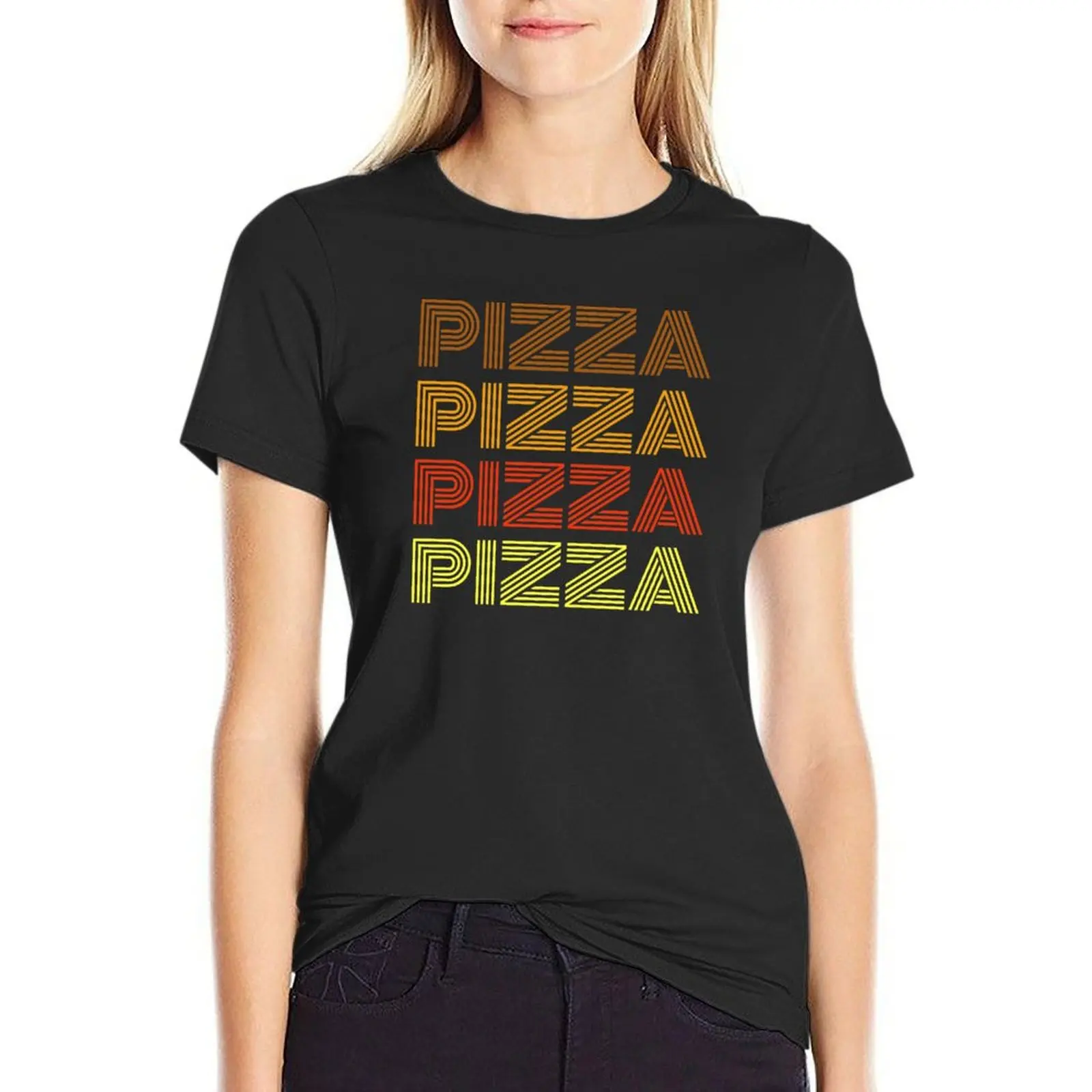 

Pizza Pizza Pizza T-Shirt animal print plus size tops korean fashion anime clothes tight shirts for Women