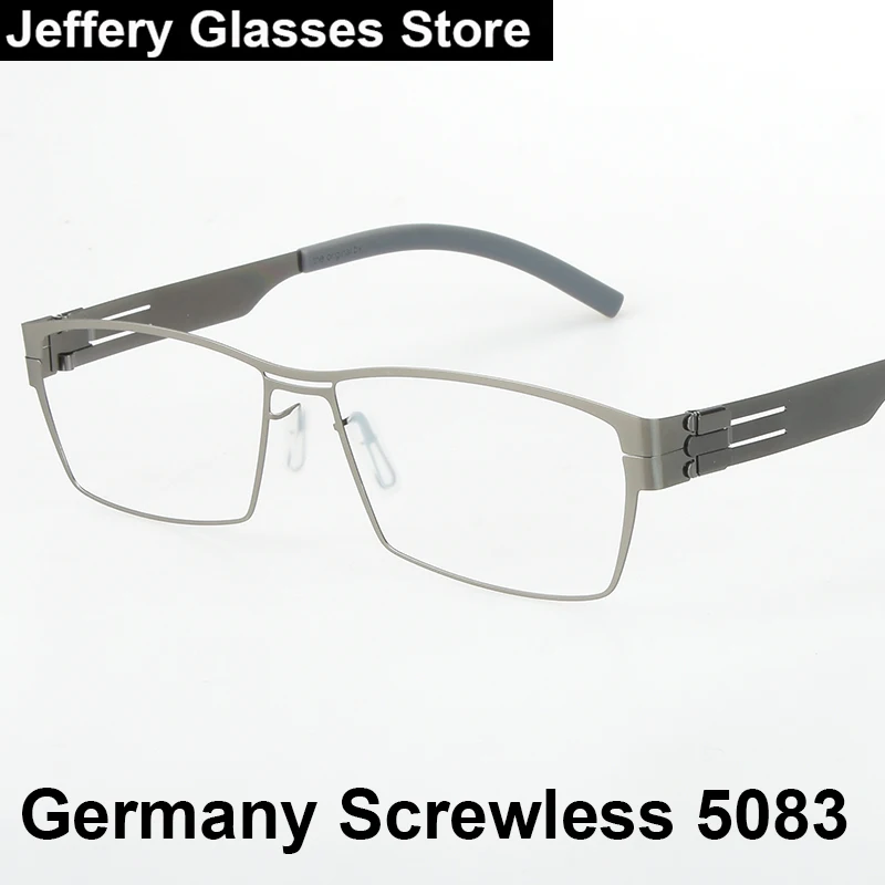 

Men Stainless Steel Square Glasses Frame Ultralight Fashion Business Eyeglasses Germany Brand Design Eyewear Reading Spectacle