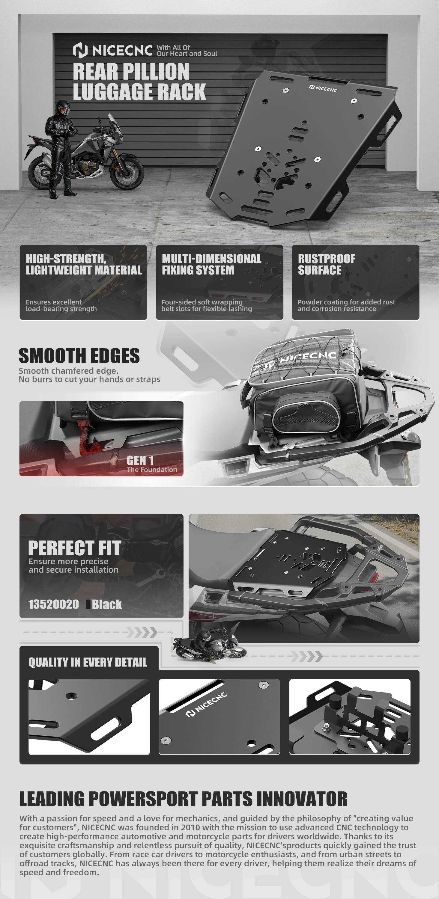 Gepäckträger für Honda CRF1100L Africa Twin Adventure 2021-2025 2022 2023 2024 Motorrad-Heckgepäckträger – Detail 1