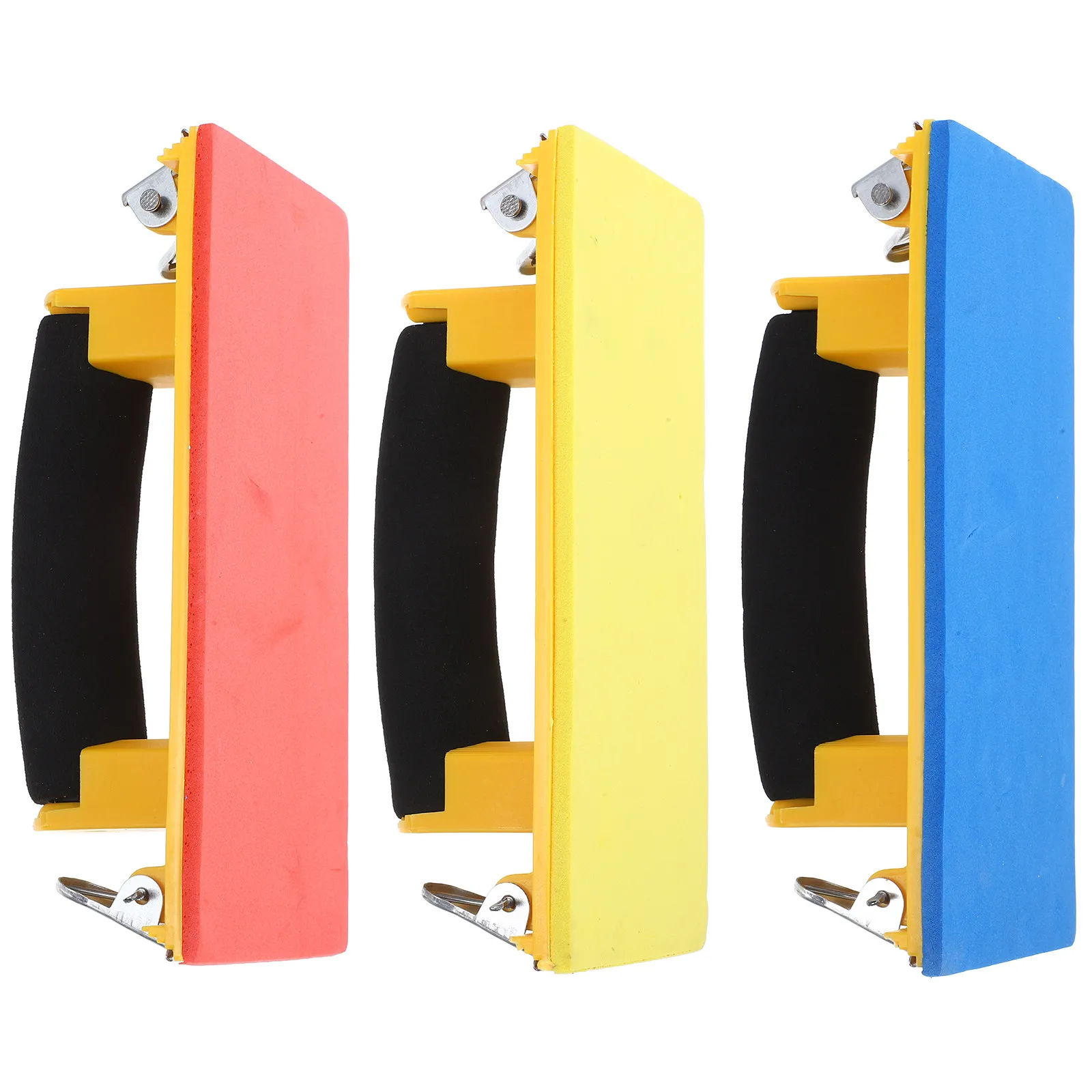 

Набор из 3-х держателей для наждачной бумаги с нескользящей губчатой ручкой, ручной шлифовальный инструмент для гипсокартона и деревообработки, для сухой шлифовки