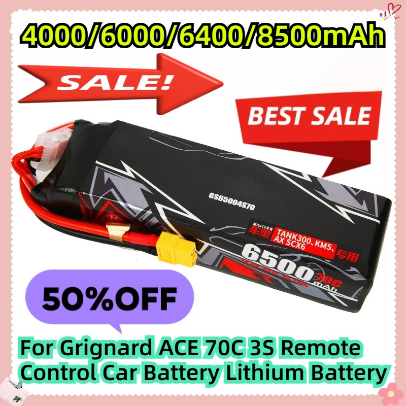 For Grignard ACE4000 6000 6400 8500mAh 70C 3S Remote Control Car Battery Lithium Battery
