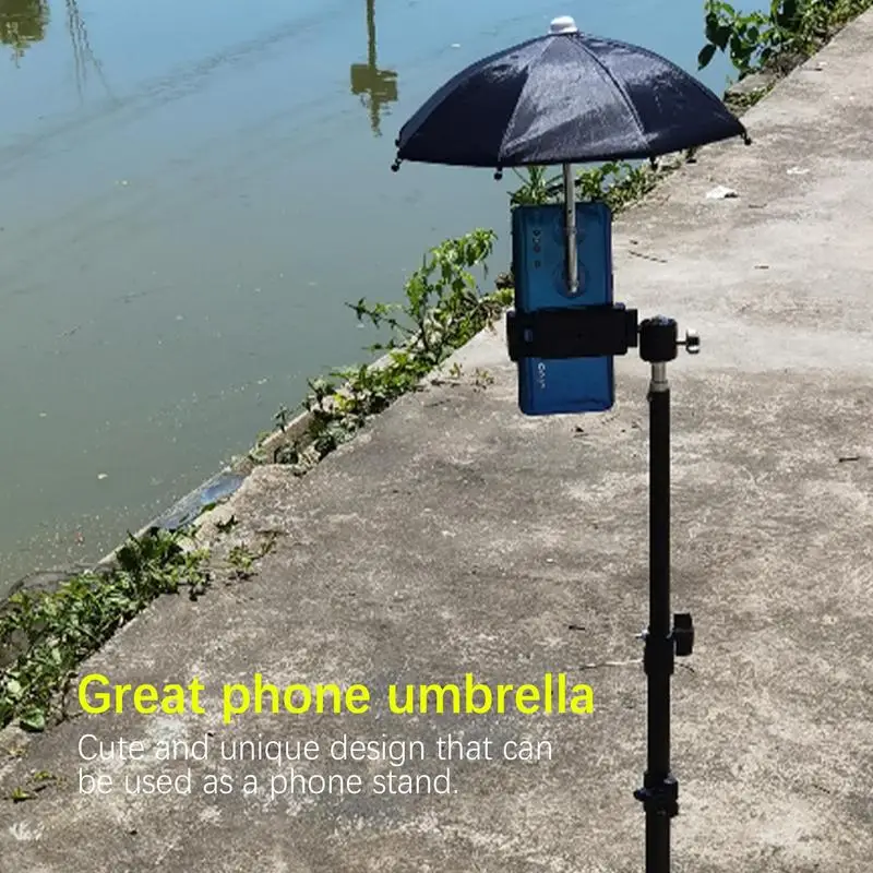 Cell Phone Umbrella Sun Shade Mini Cell Phone Cute Sunshade Holder Car Navigation Shade Visor Mini Cell Phone Cute Sunshade image 3