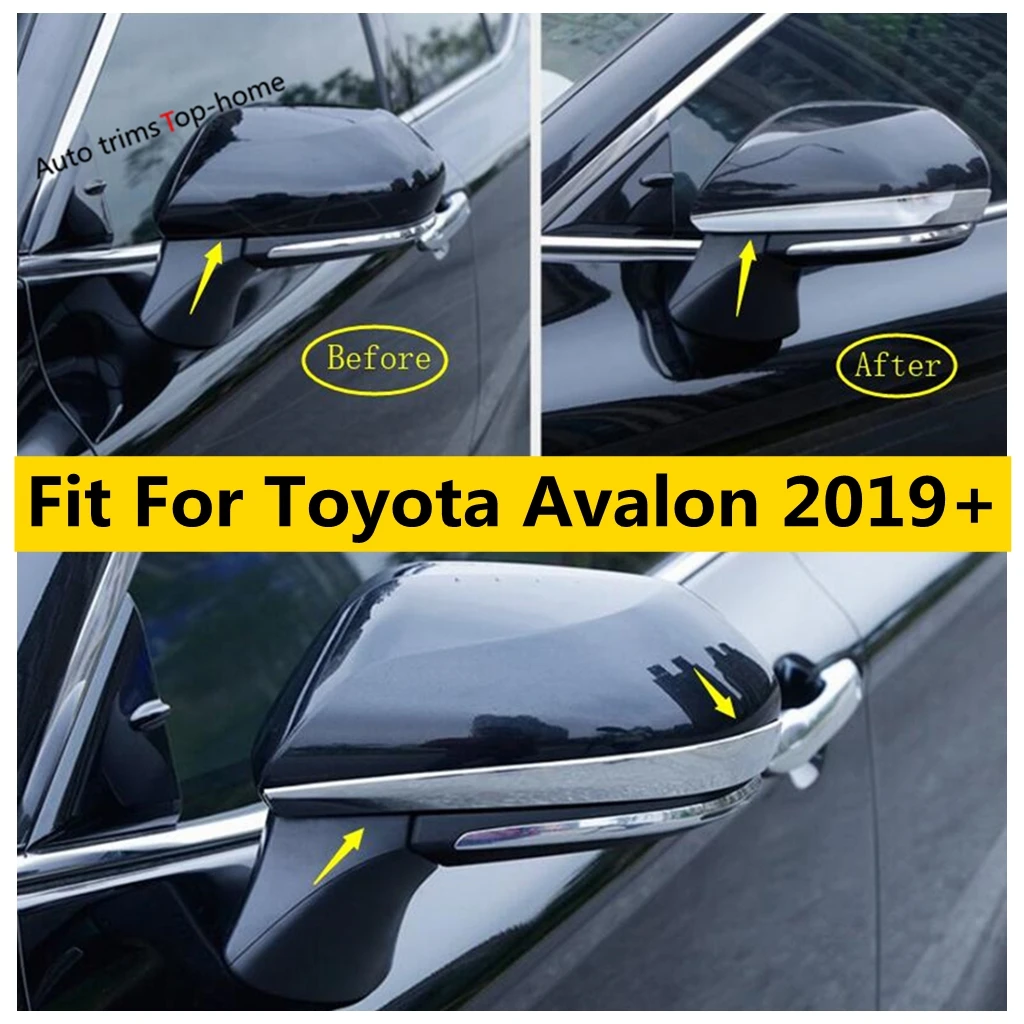 

Side Door Rearview Mirror Strip Streamer Decoration Cover Trim For Toyota Avalon 2019 - 2023 ABS Chromium Accessories Exterior