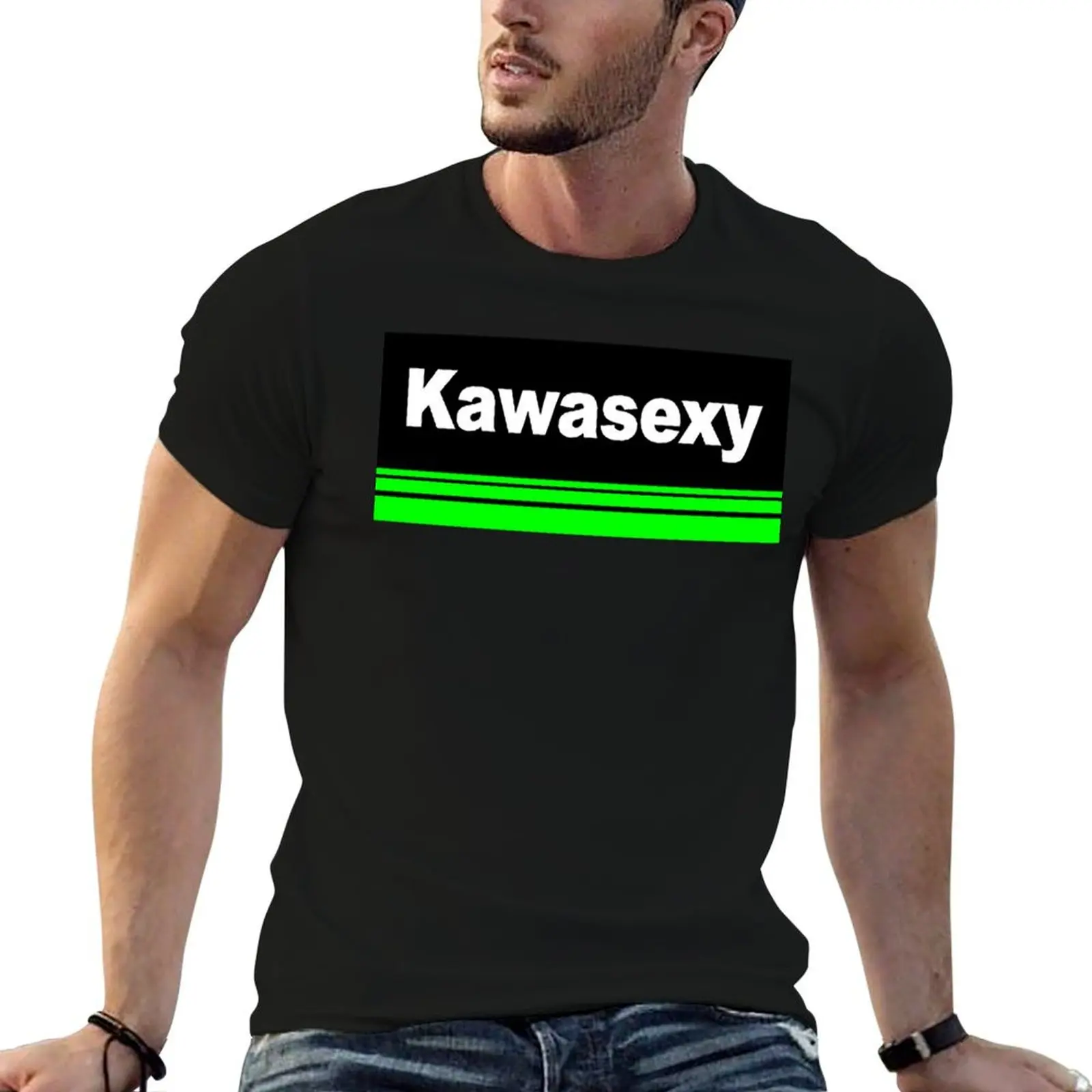 

t humor shirts dark Kawasexy funny cotton for man T-Shirt black package t-shirt plain