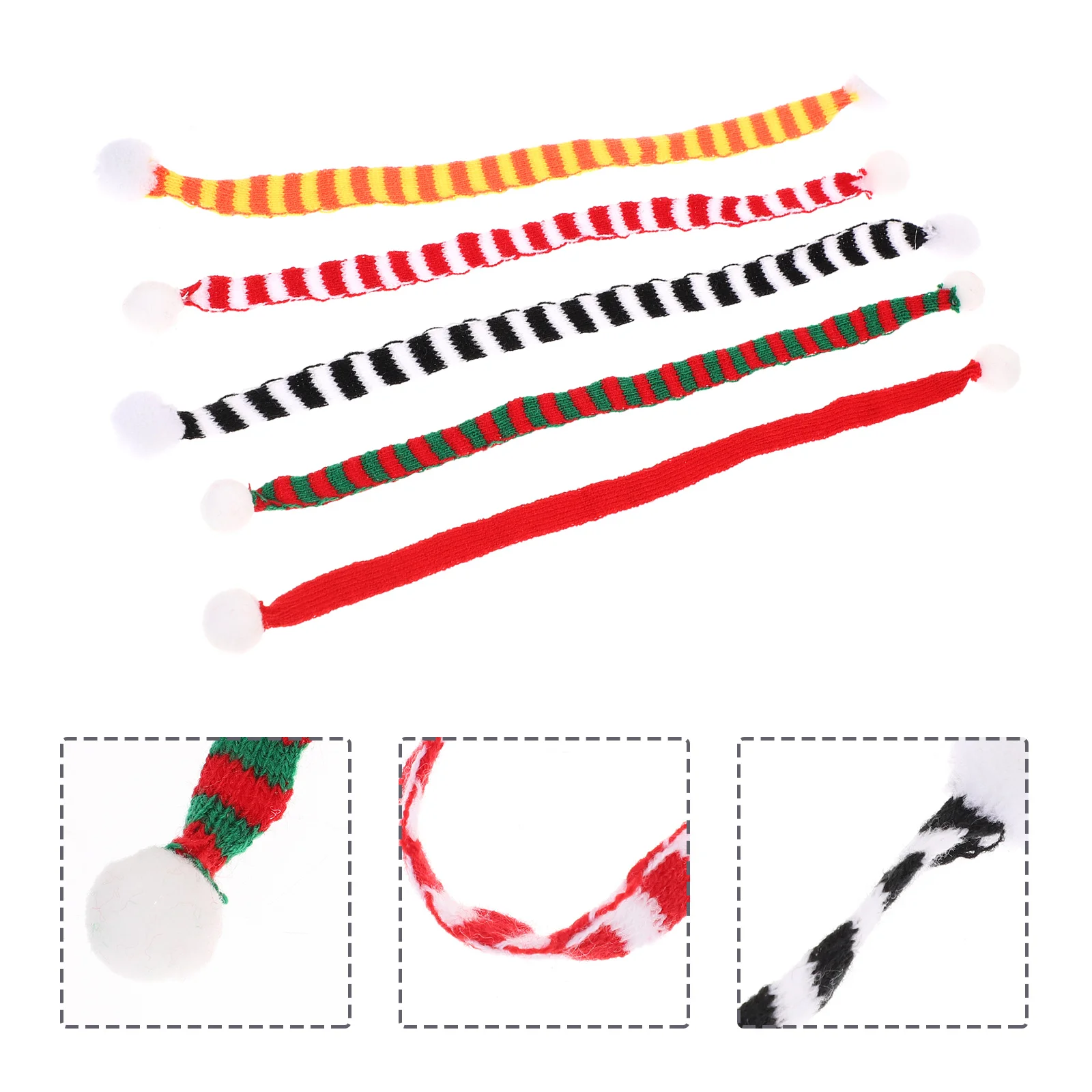 

5Pcs Mini Pet Scarf Christmas Printed Dog Neckerchief Easy Clean Comfortable Holiday Pet Decoration Accessory Christmas Scarf