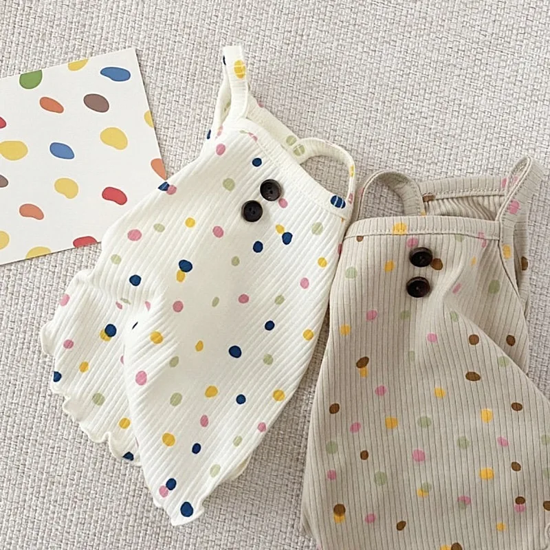 Pet Straps Spring/Summer Wave Point Strap Pants Thin Strap Jumpsuit Teddy Yorkshire Small Dog Cat Clothes Summer Puppy Clothes