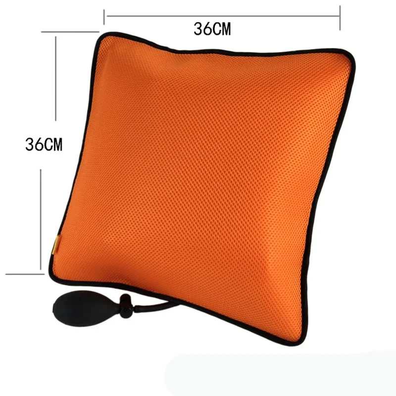 1 PC Portable Inflatable Lumbar Support Cushion/ Massage Pillow - for Office Chair and Car Sciatic Nerve Pain Relief New
