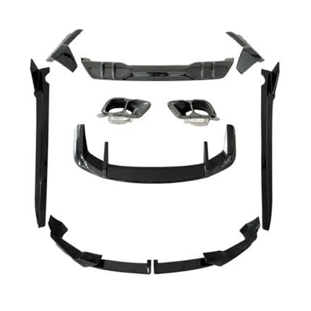 

For X5 G05 LCI Glossy Black Body Kits Front Splitter Rear Diffuser Side Skirts Spoiler G05 LCI aero Kits with Exhaust Tips