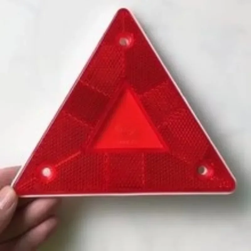 4/1pcs Red Warning Reflector Truck Stop Warning Sign Plate Rear Light Safety Reflect Triangle Warning Reflector Sign Board