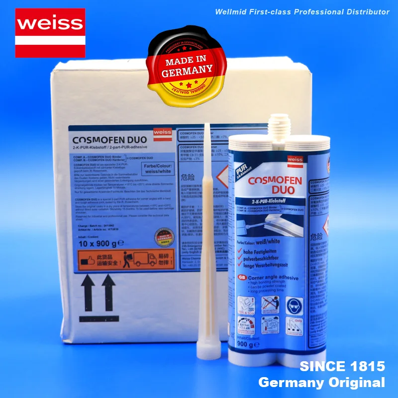 weiss Two-Component-PUR-Adhesive Solvent-free Bonding Metal Fiberglass Wood Rigid PVC Gypsum fiber board/Laminate 600ML Glue