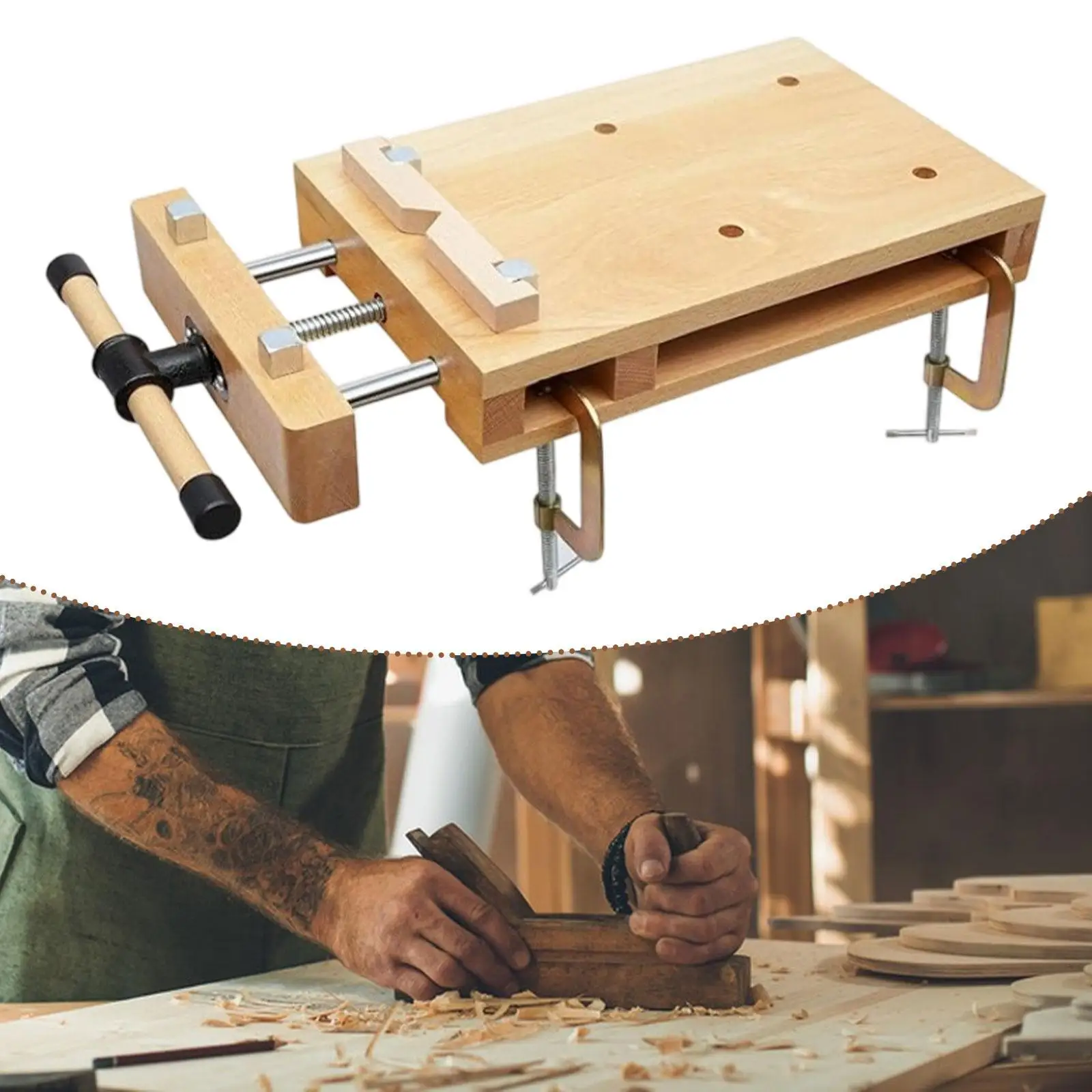 

Woodworking Bench Vise Portable Hard Wood Vise Kit for Woodworking Studios