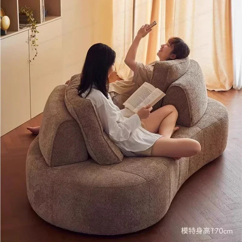 Wabi Sand Wind Module Modern Simple Square Combination Lamb Fleece Fabric Designer Nine-layer Cake Sofa