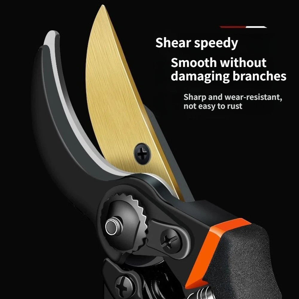 Professional Garden Pruner Shears Anti-slip Handle Sharp  Blade Tree Flower Branch Trimming Clippers