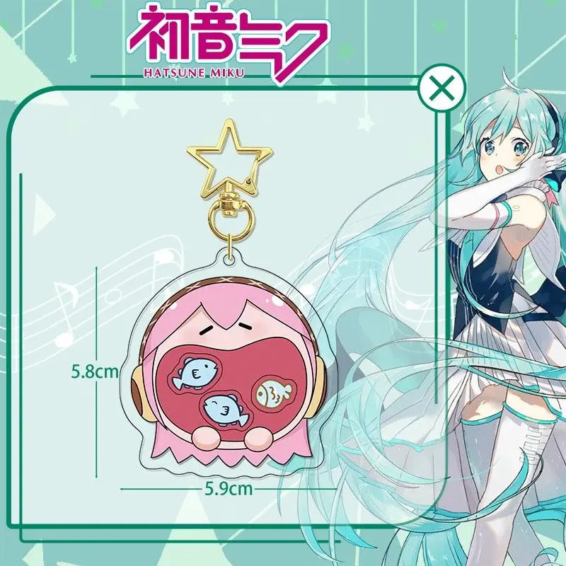 Hatsune Miku Acryl-Schlüsselanhänger Niedlicher Cartoon Hochwertiger Anime-Anhänger Geeignet für Rucksack Auto-Dekoration Sammlung Freunde Geschenk – Detail 7