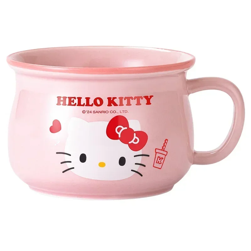 Hello Kitty Cinnamoroll Anime Kuromi Sanrio Ins Ceramic Mug Cute Cartoon Kawaii Breakfast Milk Water Cup Gifts Toys for Kids