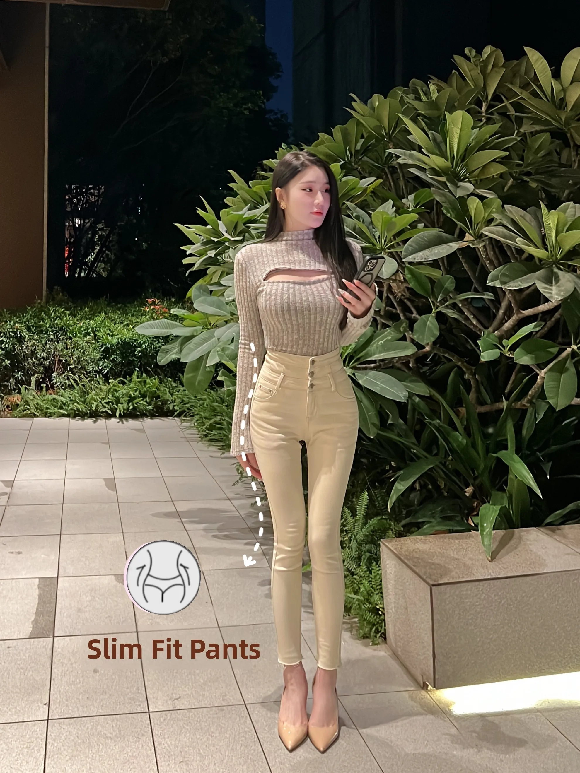 

Эластичные джинсы цвета хаки с высокой талией, женские повседневные джинсовые брюки с завышенной талией, удлиняющие ноги, весенне-осенне-зимняя одежда