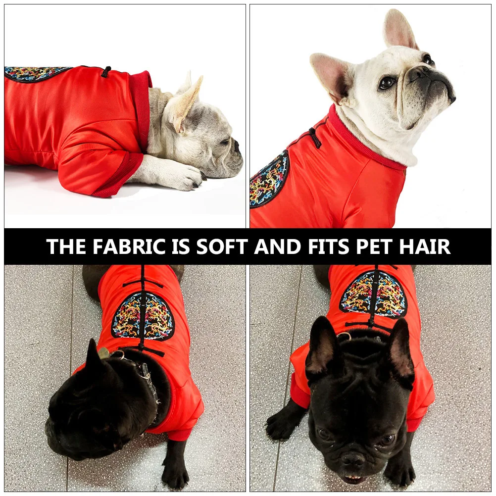 

Comfy Pet Suit Winter Coat Warm Dog Clothes Adorable Decorative Outfit Stretchy Wear Pet Suit Winter Dog Clothes