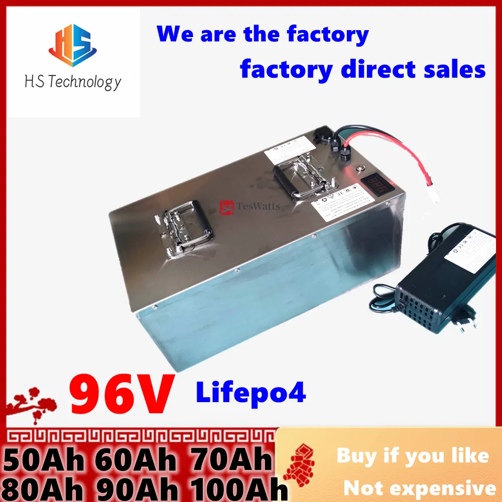 

30S 96V 102V 100AH 90AH 80AH 75AH 70AH 60AH 50AH LiFePO4 Lithium iron phosphate Battery for Tricycle Golf cart Sightseeing bus