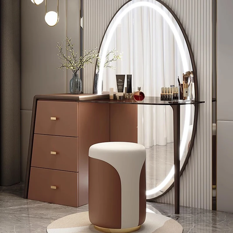 

Туалетный столик для спальни, белый, экономит место, для хранения косметики, большой, для девочек, мебель для экономии пространства