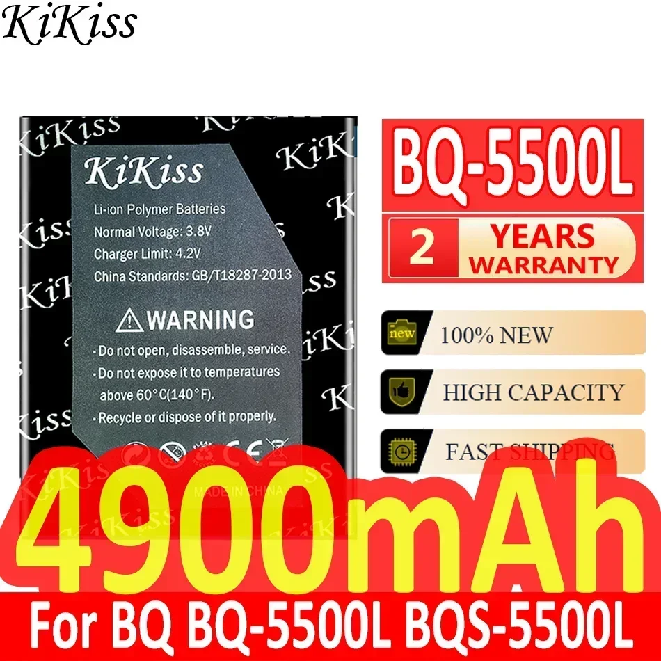 KiKiss Battery 4900mAh BQ5500L For BQ BQ-5500L BQS-5500L BQS5500L Mobile Phone