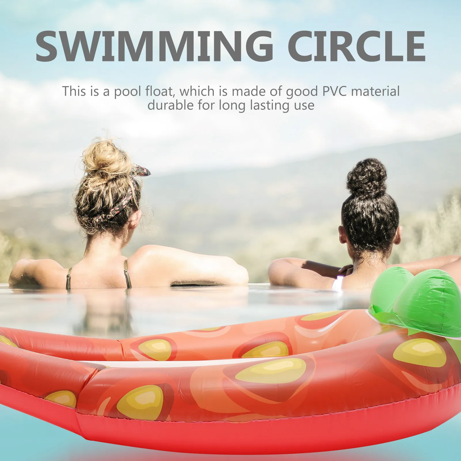 Aufblasbare Schwimmliege aus dickem PVC, leichter, tragbarer und bequemer Schwimmring für Erwachsene – Sommerspaß im Wasser