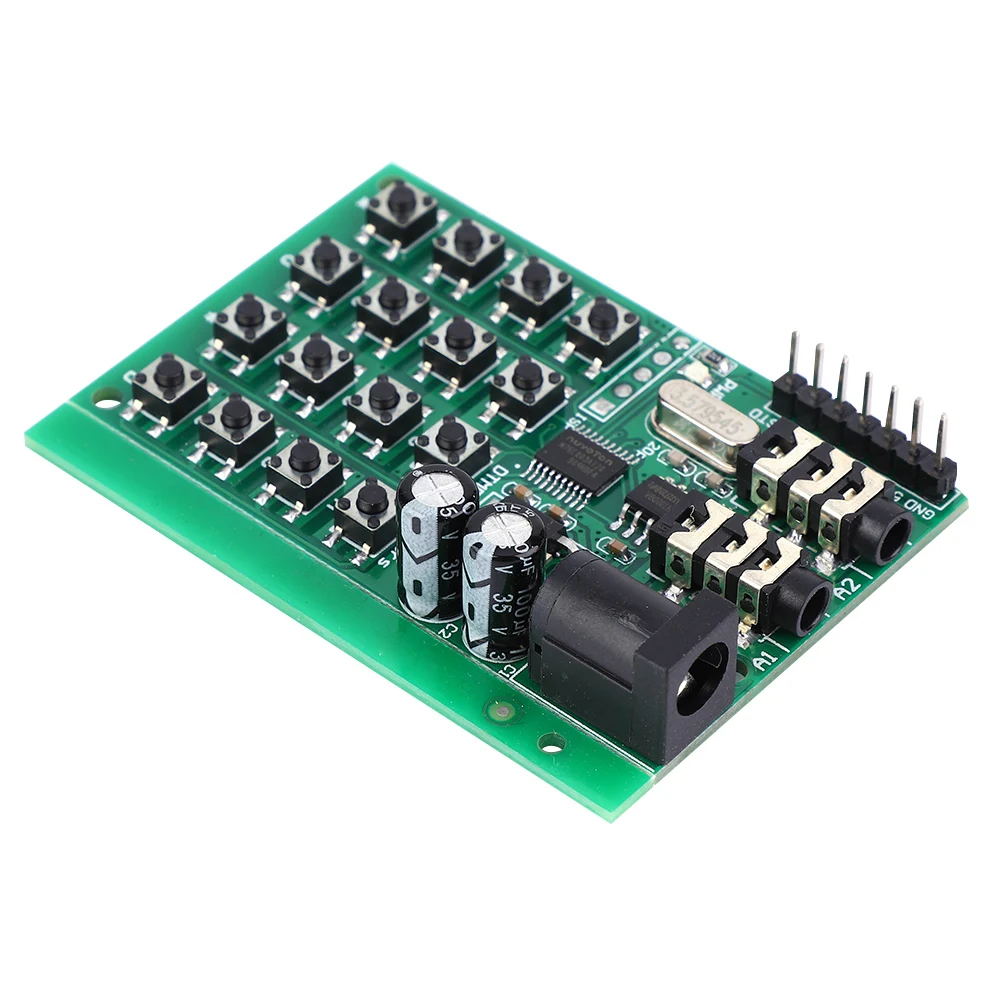 Offerta di liquidazione Modulo generatore audio Design interfaccia MCU Ampia gamma di tensione 5 ~ 24 V CC Scheda trasmettitore con doppio codifica vocale