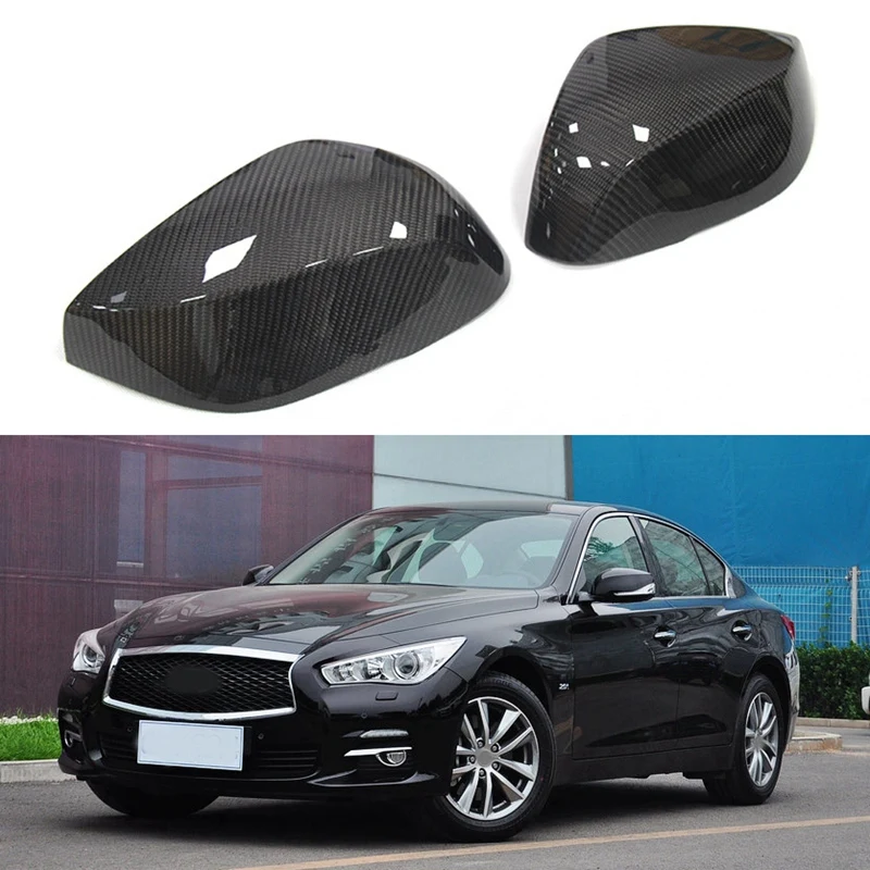 

Carbon Fiber Side Rear View Mirror Cover Replace For Infiniti XQ30 Q5 SQ5 Q60 Q70 2015-19