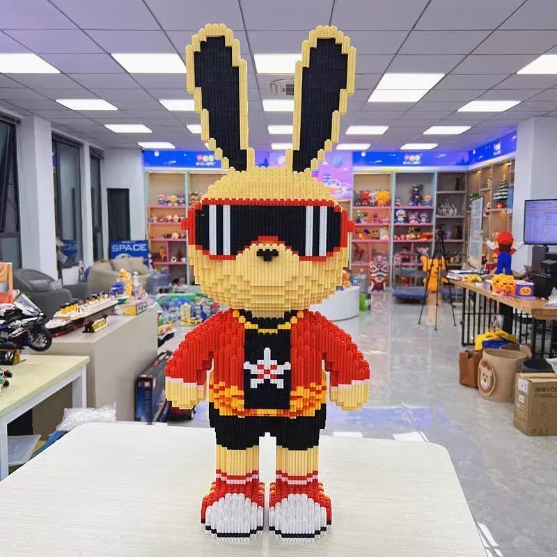 Building Blocks Bear Kids Toys Cartoon Candy Rabbit Model Building Block Micro Bricks Boys Girls Christmas Birthday Gift