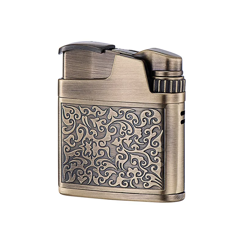 JOBON Tangcao Embossed Retro Inflatable Lighter Electric Stove Wire Windproof Metal Lighter Cigarette Accessories