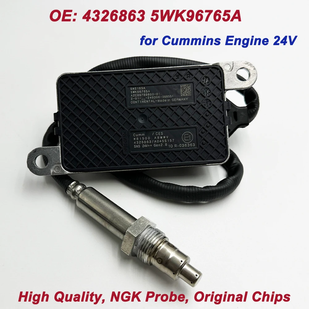 High Quality Chips for NGK Probe 5WK96765A 4326863 Nitrogen Oxygen NOX Sensor for Cummins Truck Engine 5WK96765B A2C95913000-01