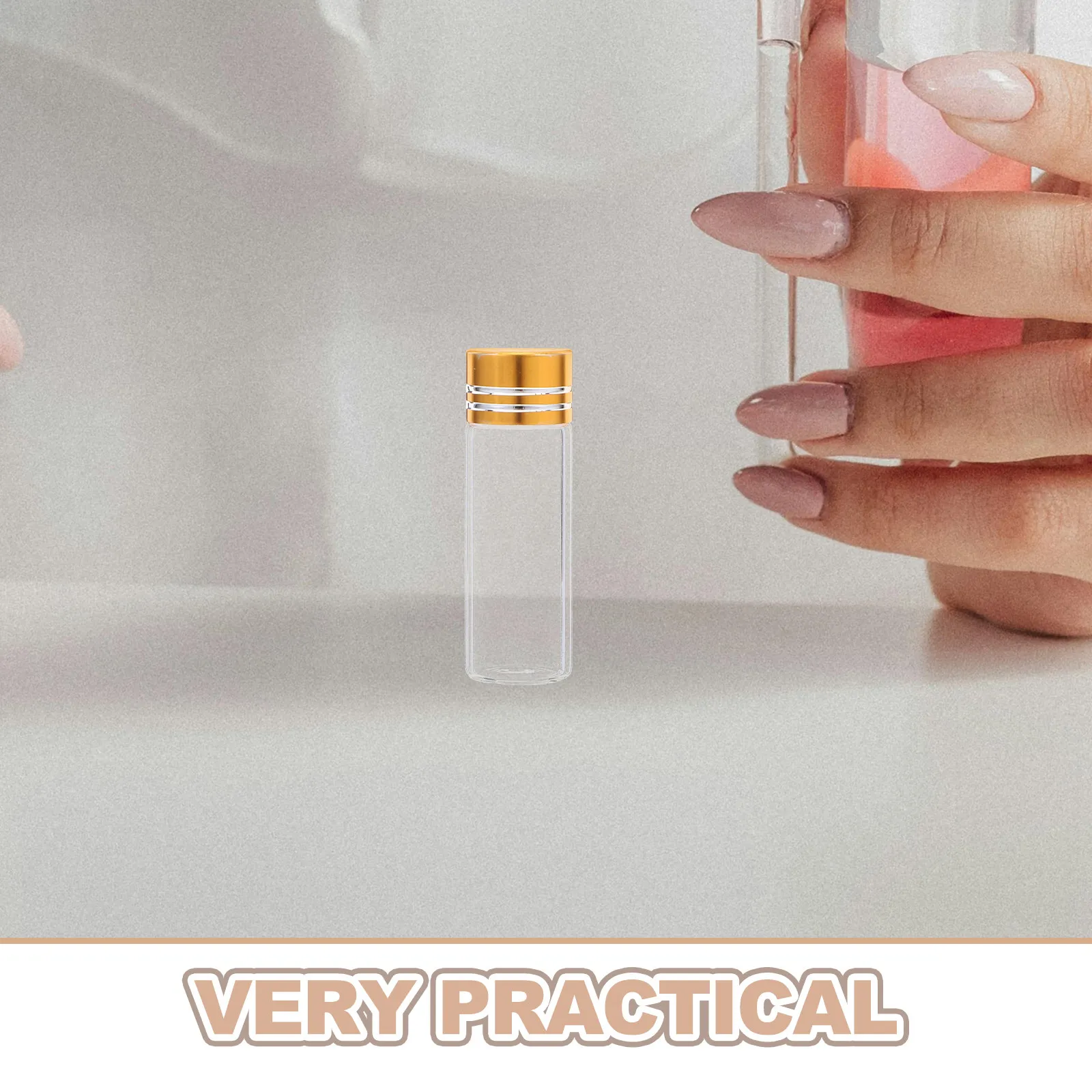 24Pcs Perfume Sample Bottles Transparent Glass Clear Small Vials Refillable Sealed Mini Essential Oil Bottles Travel view 3