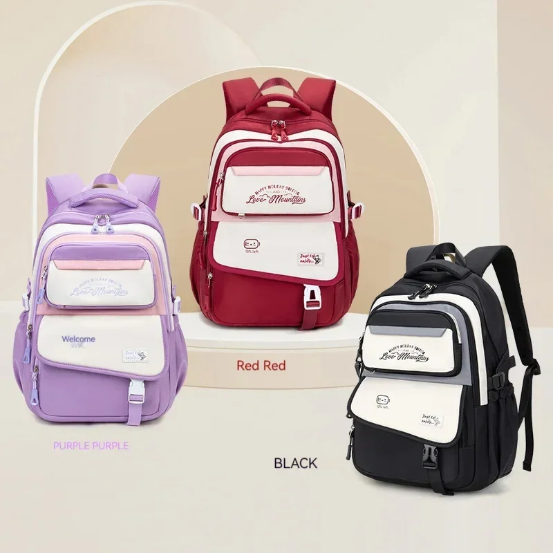 Babu Bean Bag College Students Junior High School Bags Simple Leisure Ultra-light Fashion Large Capacity Backpack