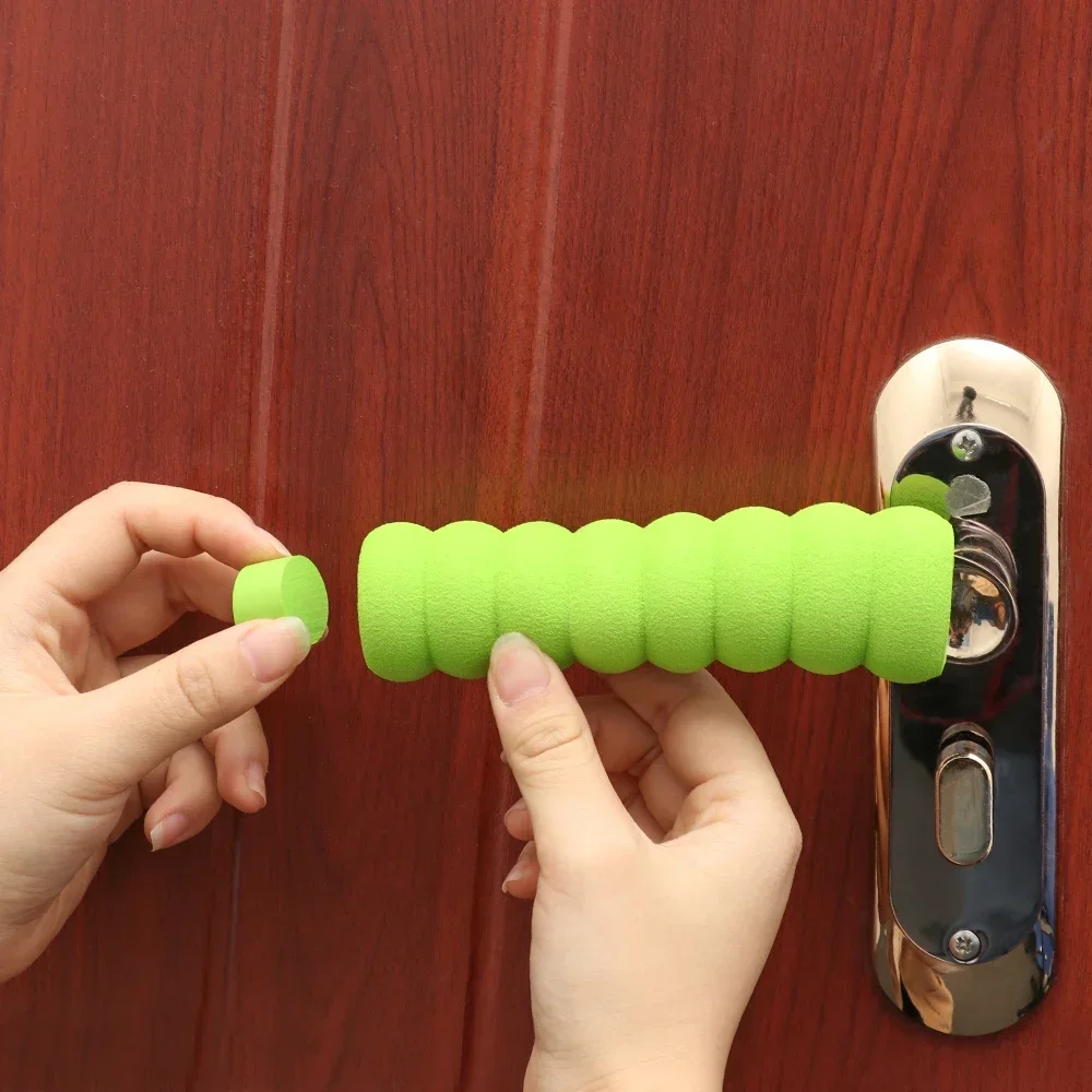 1/3PC Soft Spiral Foam Elastic Door Handle Cover  Guard Protector Anti-collision Door Stopper Safety Practical Home Decor