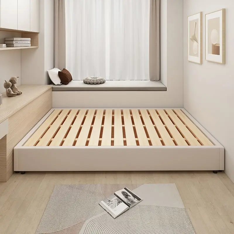Tatami encrypted rib frame, bedroom floor bed, B&B hotel, floor-to-ceiling, no bedside bed frame