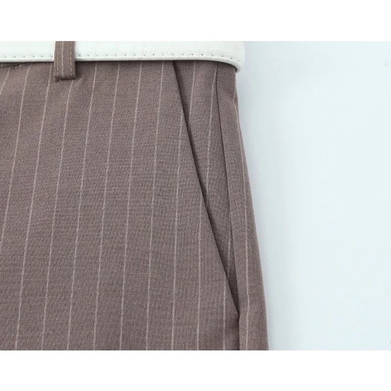   TRAFZR Hosen Set Frau Zwei Stücke Casual Elegante Grundlagen Schärpen Ärmellose Sets frauen Sommer Anzüge Set Y2k Outfit Sets